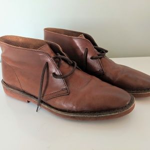 Size 10 J.Crew Chukka Dress Boots - Brown Leather